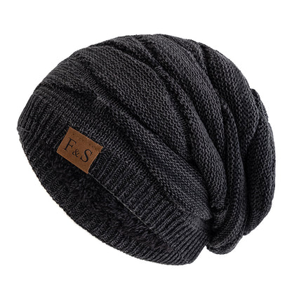 Warm Fleece Lined Beanie Cap New Unisex Slouchy Winter Hats Casual Men Women Knitted Hats 9