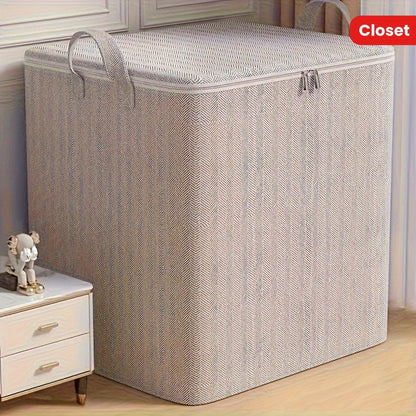 Extra Large Storage Box with Lid, Durable Space Saving Design for Clothes Bedding, Home Organization and Wardrobe Moving