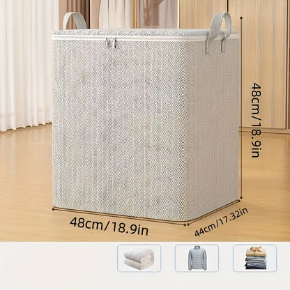 Extra Large Storage Box with Lid, Durable Space Saving Design for Clothes Bedding, Home Organization and Wardrobe Moving