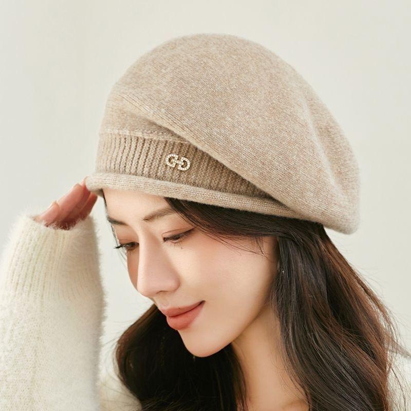 Soft Warm Womens Winter Knit Beret Comfortable Stretchy Fashion Hat For Cold Weather 2