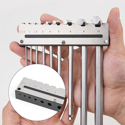 Durable Metal Wall Bracket, Hexagonal Wrench Holder, Multi Hole Storage Rack for Wood Tool