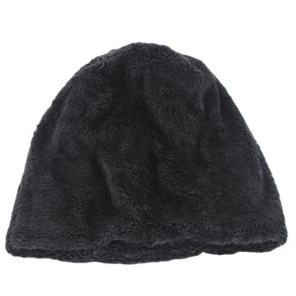 Thick Lined Knit Beanie Winter Outdoor Cap Warm Ear Protection Hat For Men Dark Gray Cycling Hat 1