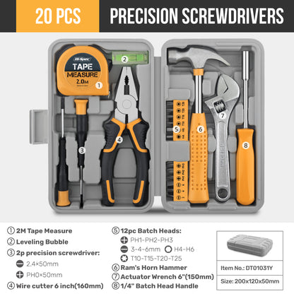 Compact Precision Screwdriver Set, DIY Hand Tool Kit for Home & Office, Household Repair Set