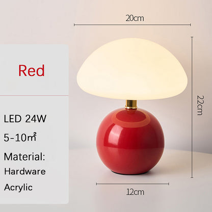USB Socket Decorative Table Lamp Pink Orange Red Night Light For Room And Desk 6