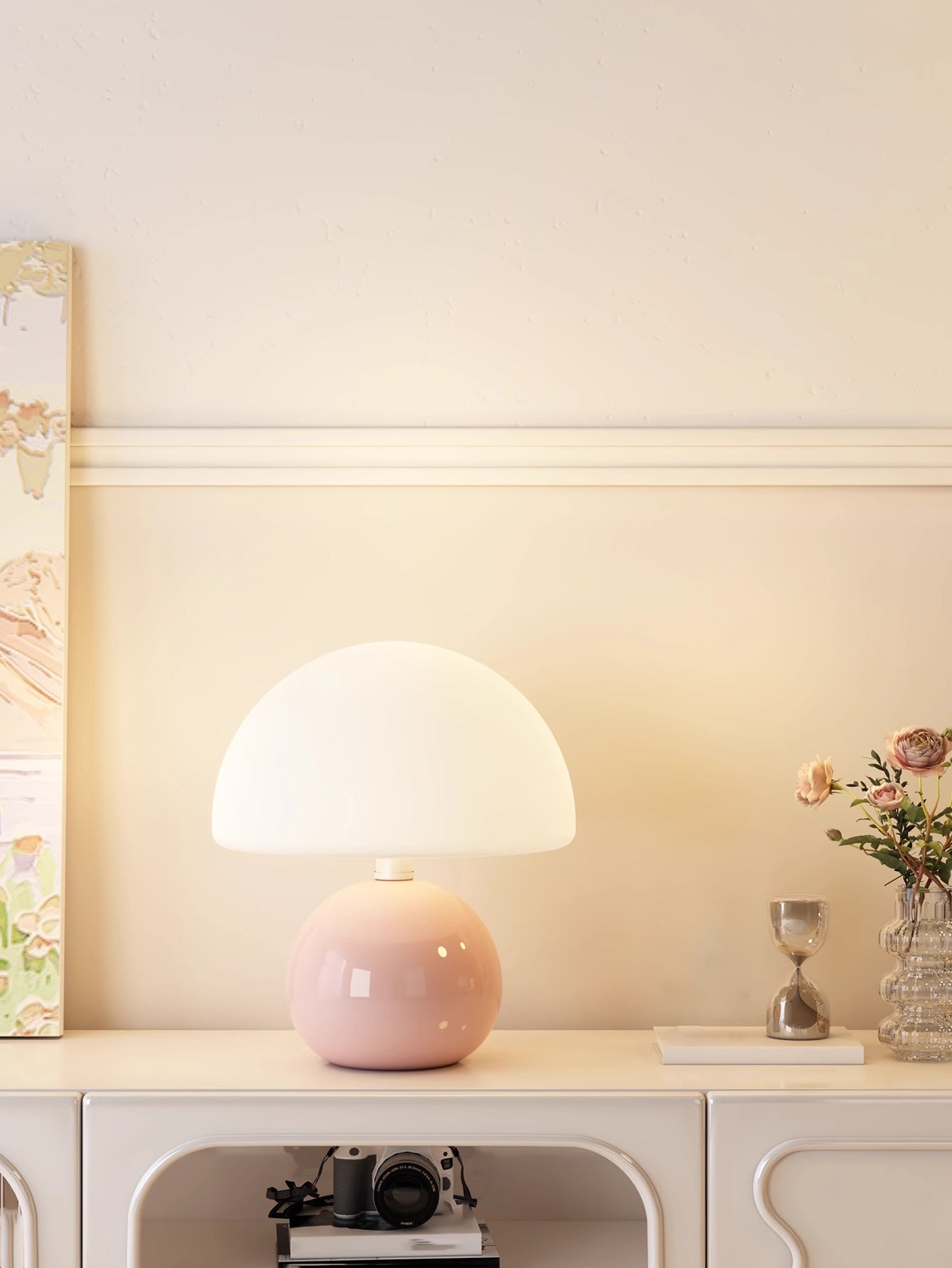 USB Socket Decorative Table Lamp Pink Orange Red Night Light For Room And Desk 4