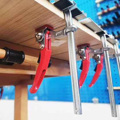 Woodworking F Clamp, Quick Guide Rail Ratchet Clamp for Guide Rail System Tools
