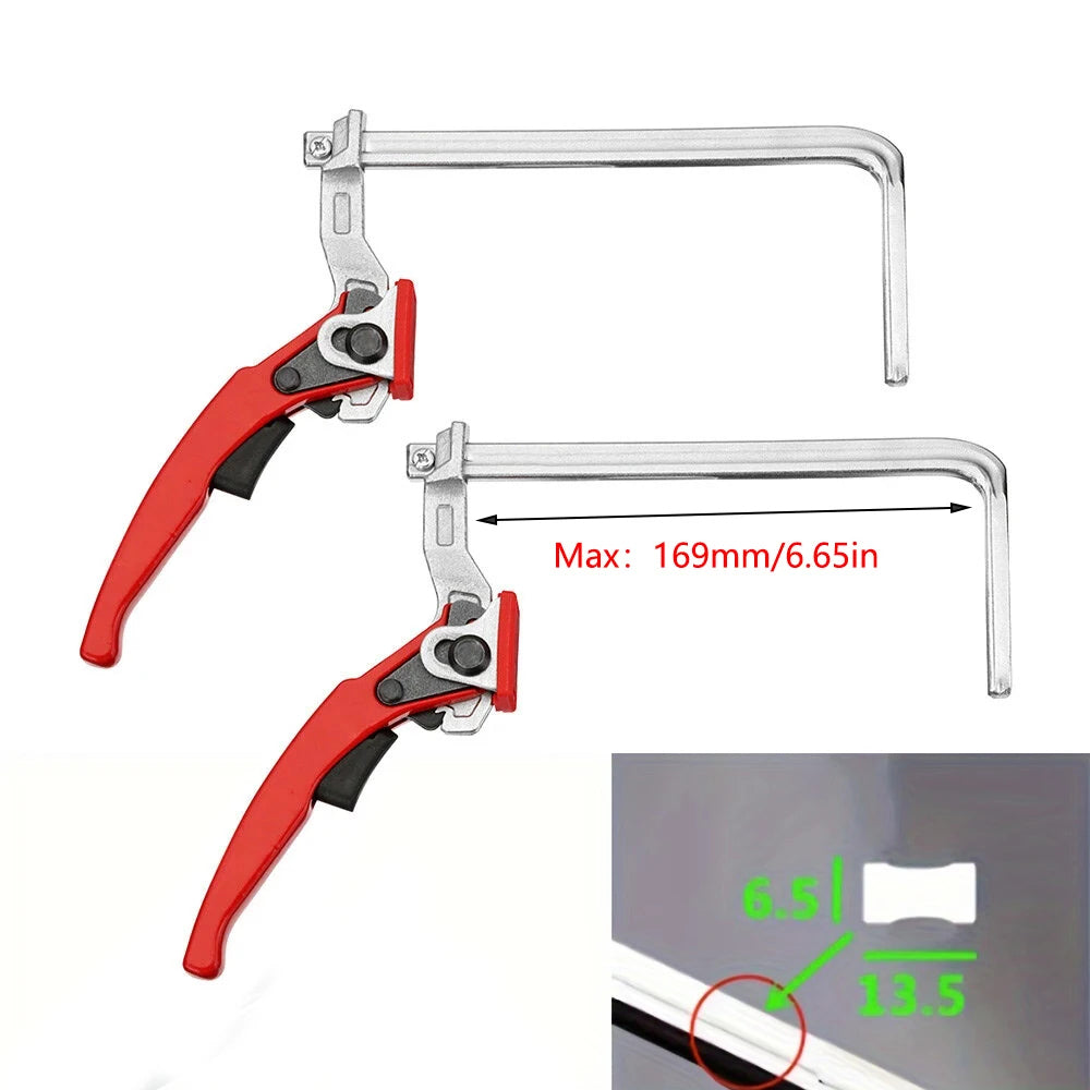 Woodworking F Clamp, Quick Guide Rail Ratchet Clamp for Guide Rail System Tools