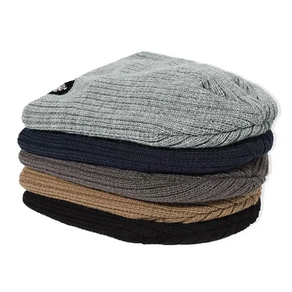 Outdoor Knitted Hat for Men and Women, Autumn and Winter Velvet, Warm Woolen Pullover Hat with Ear Protection