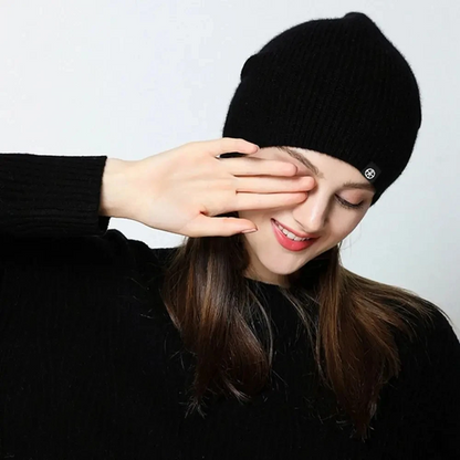 Outdoor Knitted Hat for Men and Women, Autumn and Winter Velvet, Warm Woolen Pullover Hat with Ear Protection
