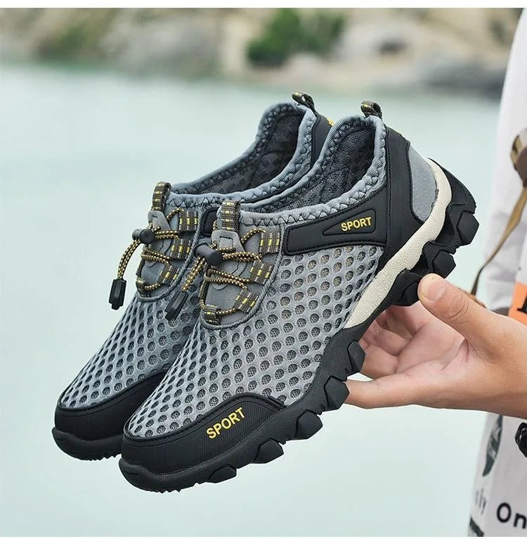 Fashion Mountaineering Shoes Summer Mesh Sports Shoes Anti Slip Outdoor Running Lightweight Casual  1