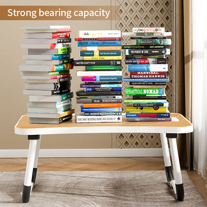 Foldable Laptop Table For Working Portable Desk With USB Light Small Fan Cup Holder Tablet Slot Lif 3