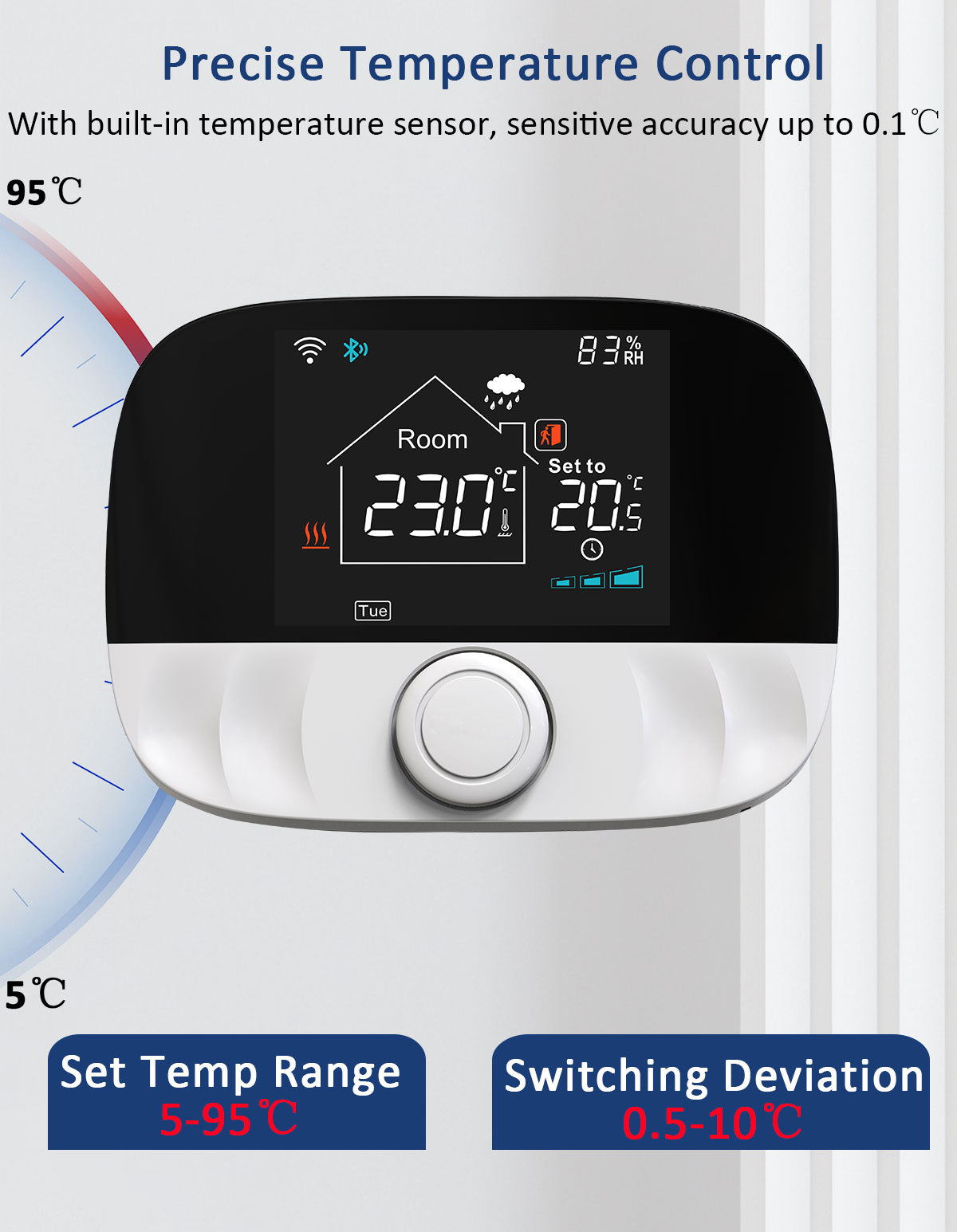 RF Wireless Thermostat Smart WiFi Floor Heating For Gas Boiler Tuya Temperature Controller Receiver 1