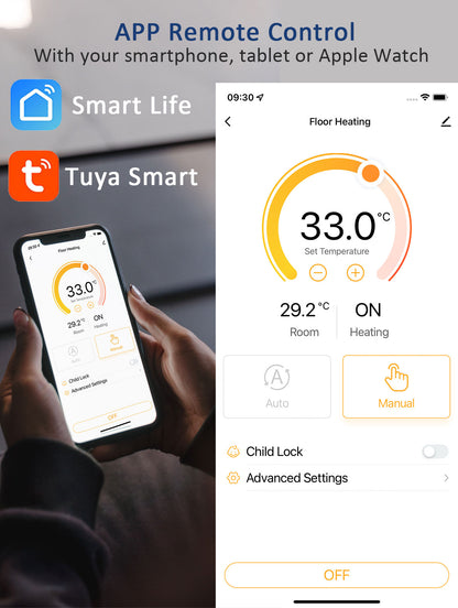 RF Wireless Thermostat Smart WiFi Floor Heating For Gas Boiler Tuya Temperature Controller Receiver 2