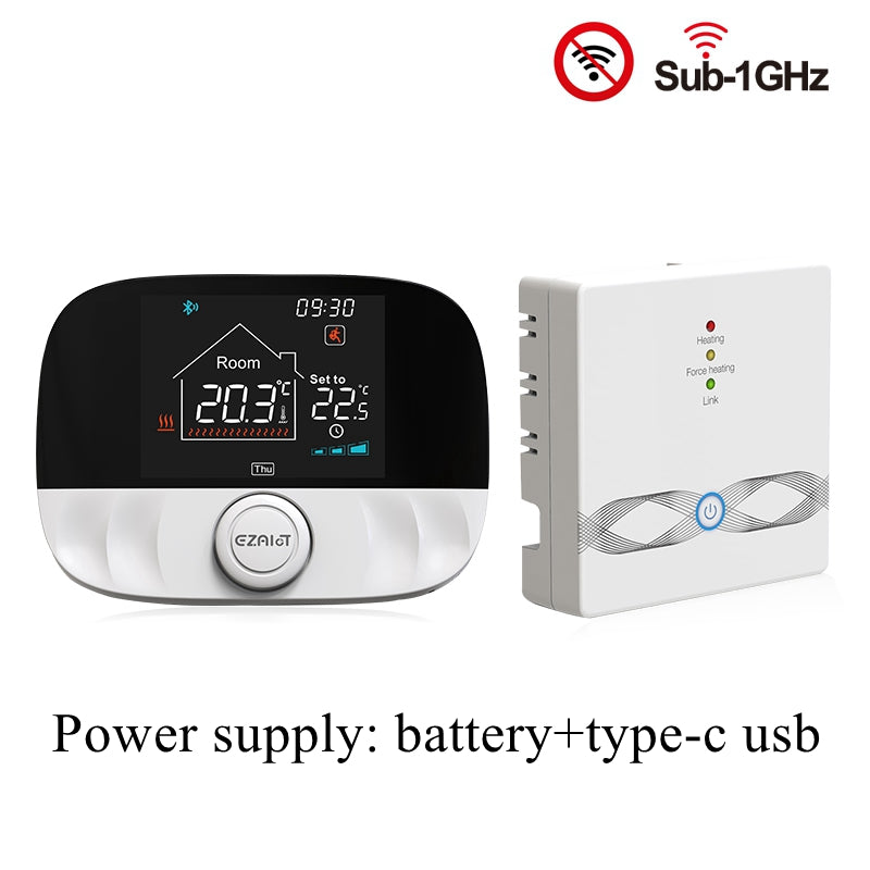 RF Wireless Thermostat Smart WiFi Floor Heating For Gas Boiler Tuya Temperature Controller Receiver 8
