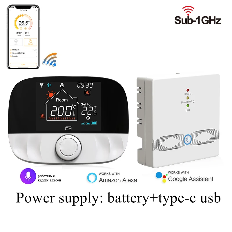 RF Wireless Thermostat Smart WiFi Floor Heating For Gas Boiler Tuya Temperature Controller Receiver 9