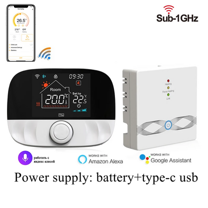 RF Wireless Thermostat Smart WiFi Floor Heating For Gas Boiler Tuya Temperature Controller Receiver 9