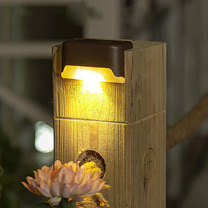Super Bright LED Solar Step Lights Waterproof Outdoor Solar Lamps Warm White Solar Fence Wall Lamp  1