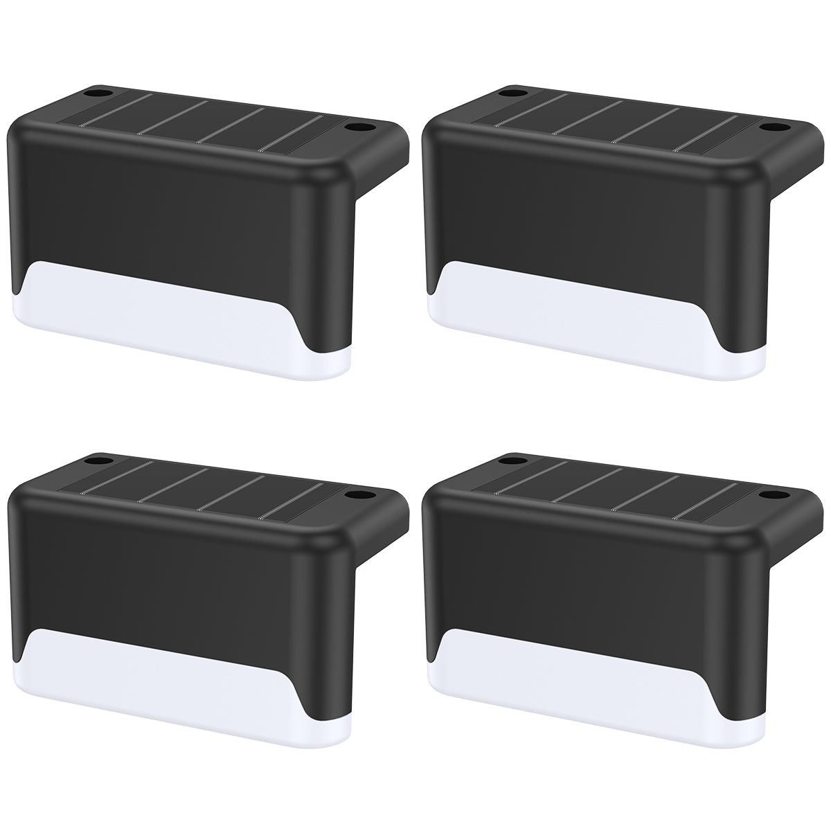 Super Bright LED Solar Step Lights Waterproof Outdoor Solar Lamps Warm White Solar Fence Wall Lamp  5