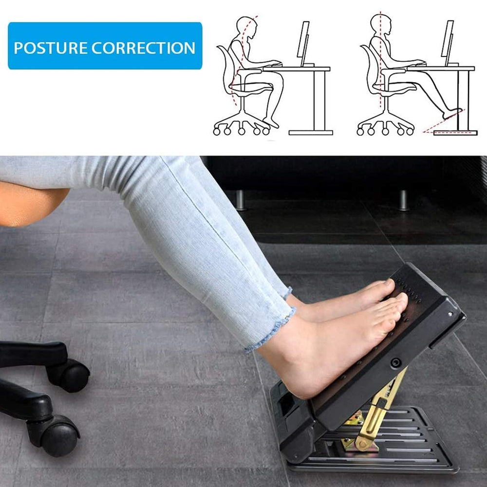 Adjustable Footrest With Removable Soft Pad Load Massaging Beads Home Use 0