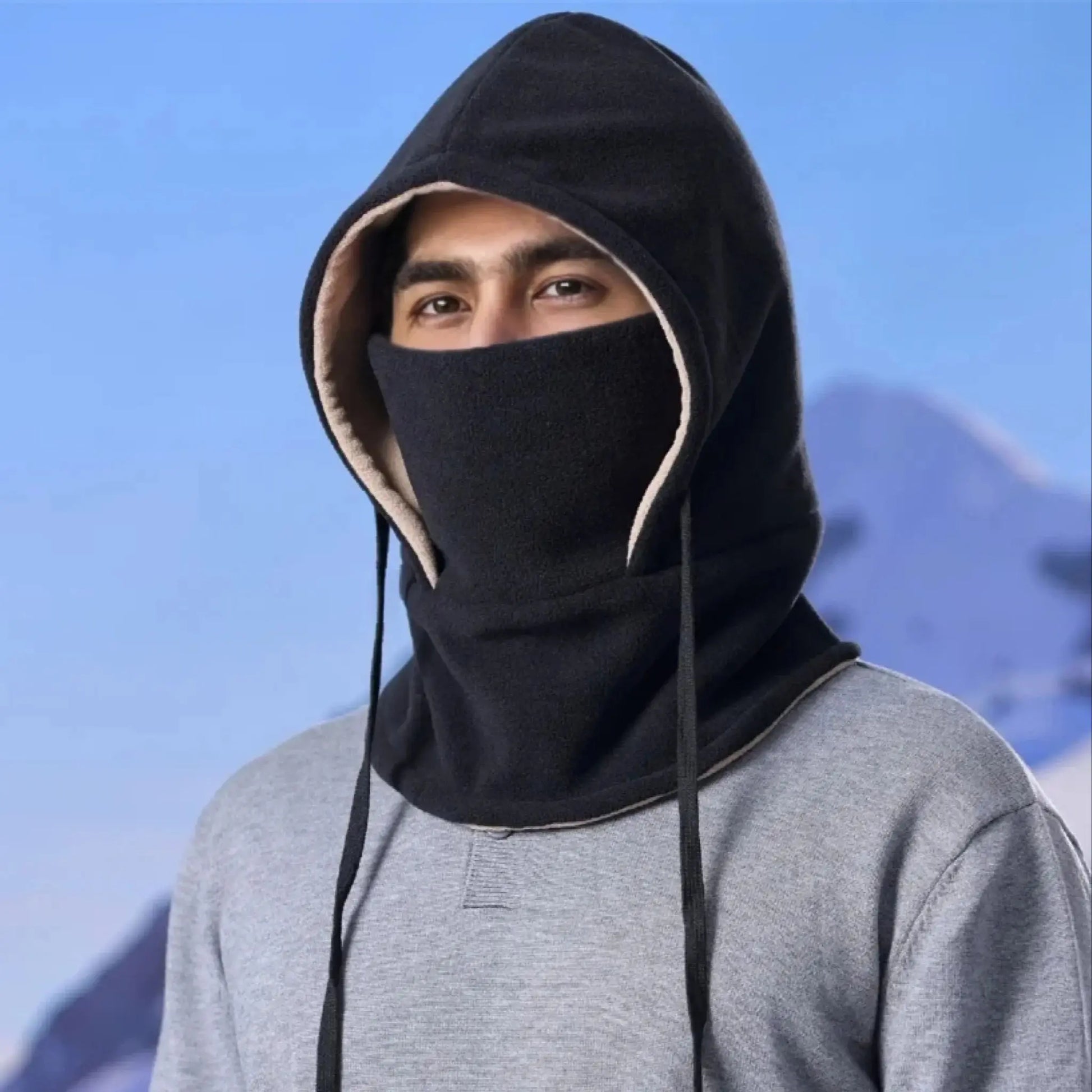 Unisex Winter Warm Balaclava Hat With Mask, Windproof Fur Cap for Men Women Winter Hat