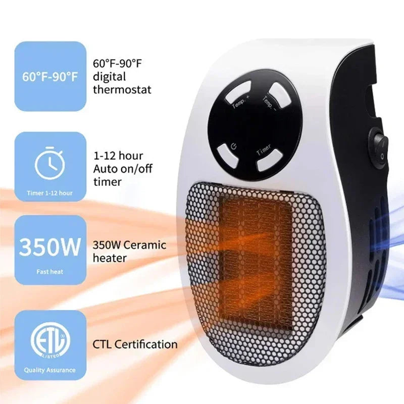 Electric Heater Portable Room Heater Wall Mounted Warm Air Blower Convenient Winter Warmer Applianc 1