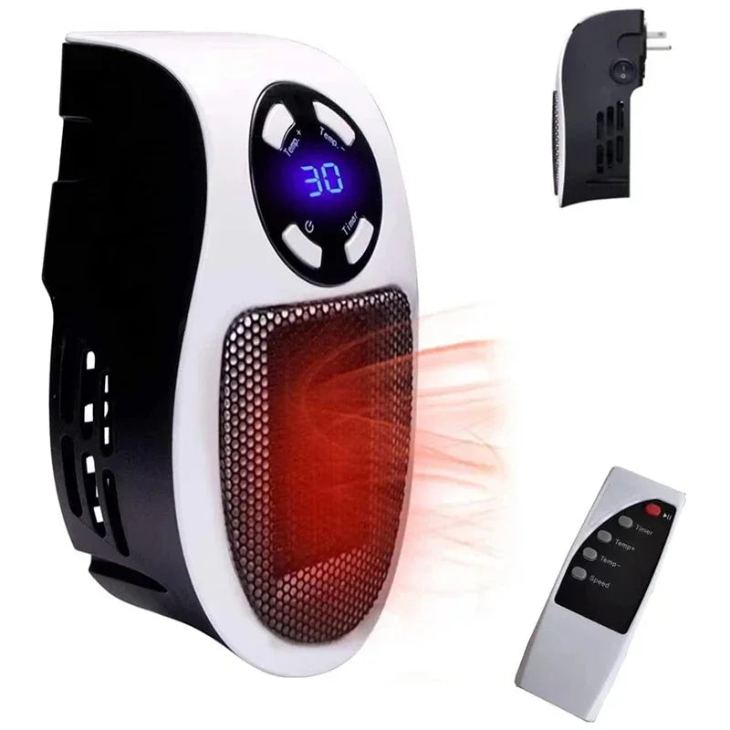 Electric Heater, Portable Room Heater, Wall Mounted Warm Air Blower, Convenient Winter Warmer Appliance for Home