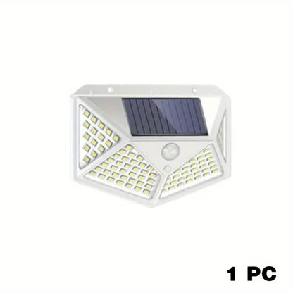 Outdoor Solar Wall Light, LED Courtyard Garden Guide Light, Four Side Wall Light