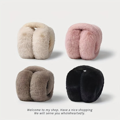 Adjustable Womens Winter Ear Muffs Foldable Fashion Ear Cover For Cold Protection Outdoor Earflap F 8