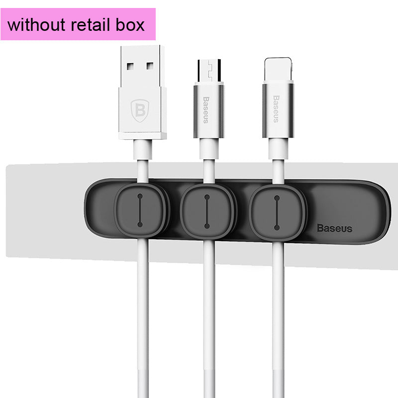 Magnetic Protector Cable Clip Desktop Tidy Cable Organizer For USB Charger Holder 6