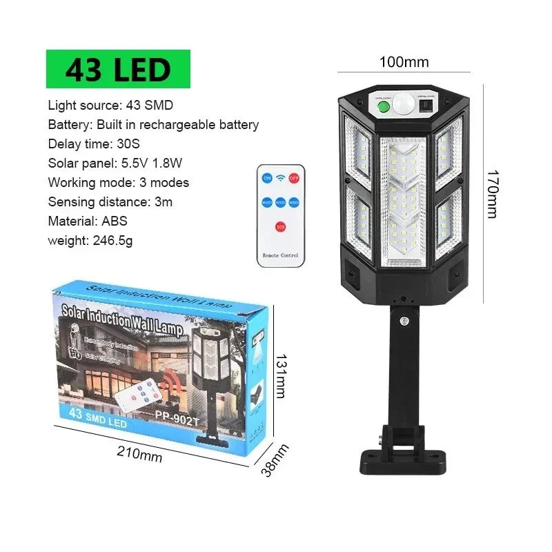 Newest Solar LED Lights Outdoor Waterproof Motion Sensor Mode Solar Garden Light For Yard And Stree
