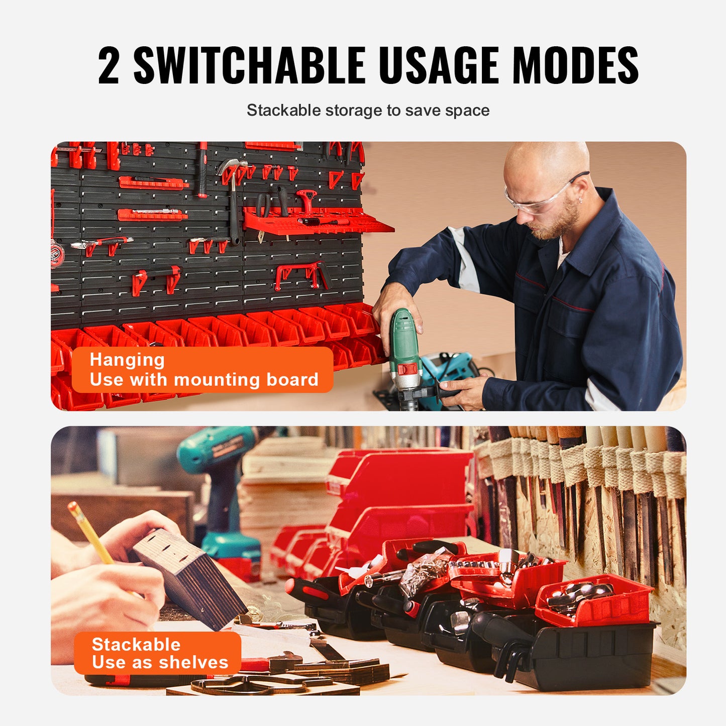 Wall Mounted Storage Bins For Garage Plastic Rack Organiser With Wall Panels And Hooks For Screws N 2