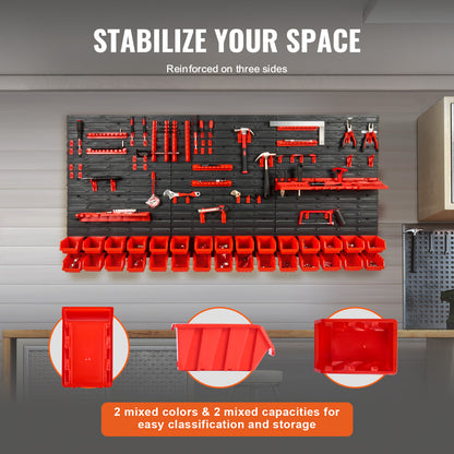 Wall Mounted Storage Bins For Garage Plastic Rack Organiser With Wall Panels And Hooks For Screws N 3