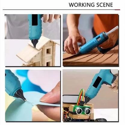 Durable Wireless Electric Melt Glue Gun Handheld Craft Tool Fast Heating With Glue Gun Holder For H 2