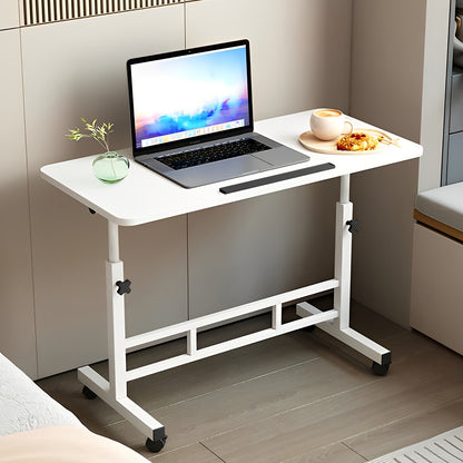 Adjustable Height Standing Desk, Durable Computer Desk with Universal Wheels, Sturdy and Spacious Mobile Study Table
