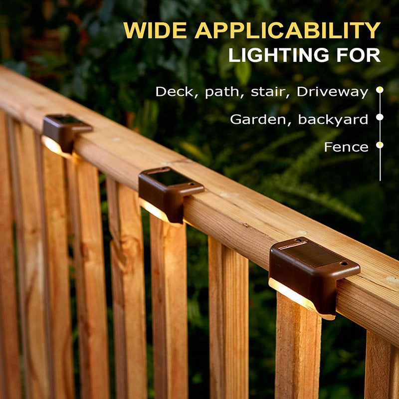 Outdoor Step Lights Solar LED Deck Lights For Stairs Fence Yard Pathway Waterproof 1