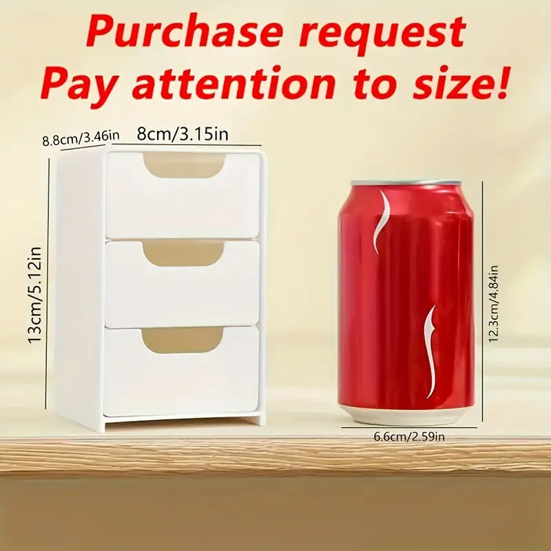 Plastic Cosmetic Storage Organizer, Multi Functional Storage Box with Drawers, Countertop Jewellery and Office Supplies