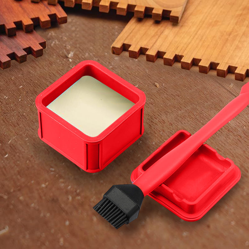 Portable DIY Silicone Glue Brush Kit for Woodworking, Sealable Lid Glue Applicator Set