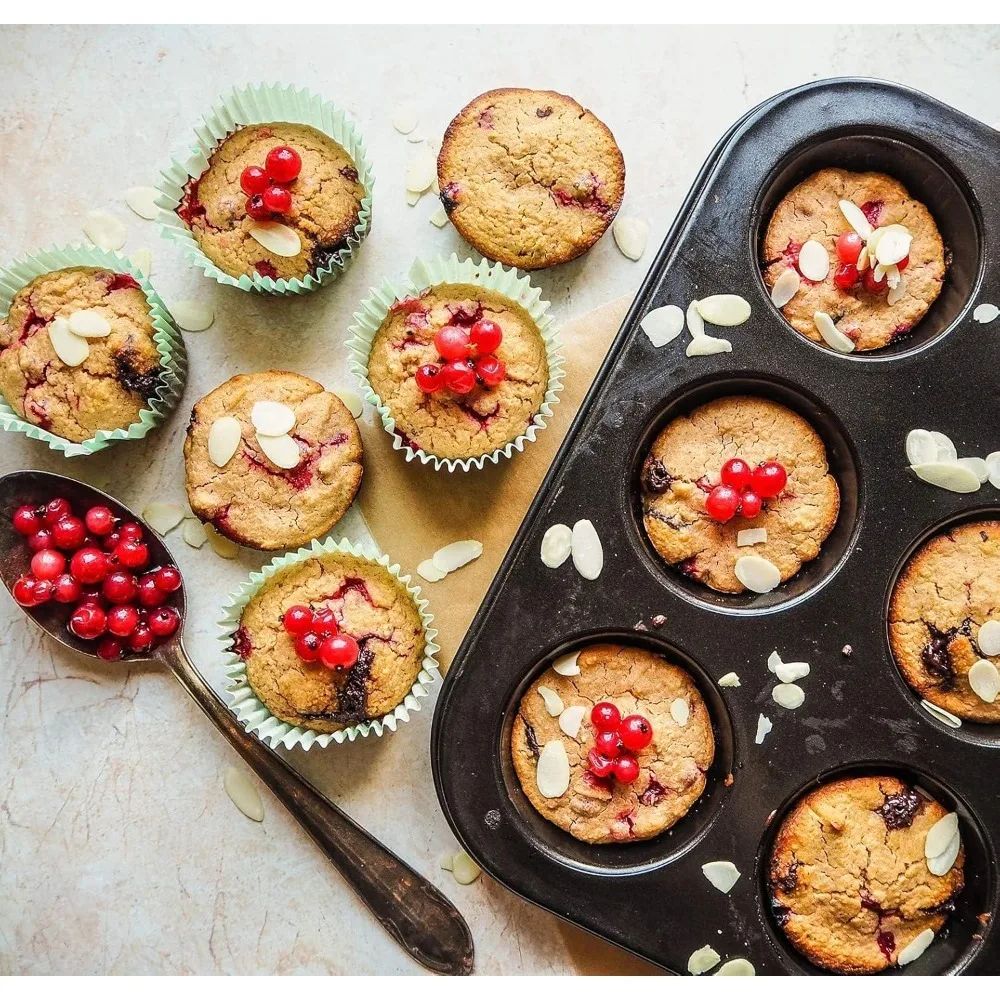 Premium Square Cupcake  Muffin Baking Pan  612Cup Carbon Steel Nonstick Baking Pan 3