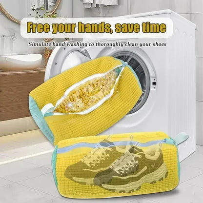 Machine Washable Shoe Washing And Drying Bag Durable Polyester Laundry Protector For Shoes With Adj 1