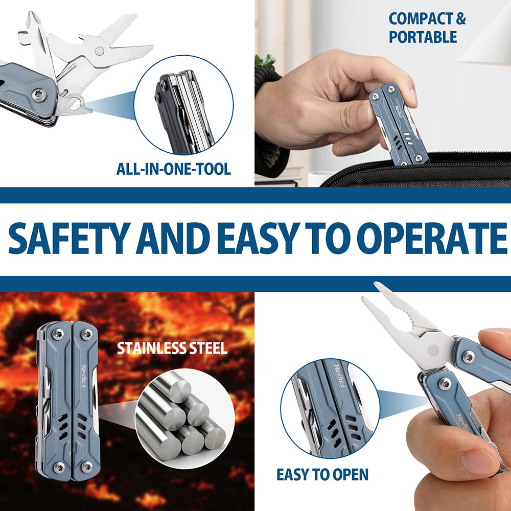 Compact Multi Tool Mini Sailor Pliers Folding Knife With Outdoor Scissors Wire Cutters And EDC Card 4