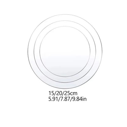 Premium Reusable Acrylic Cake Disc  Base Plate  Clear Round Cake Decorating Board 2Pack 11