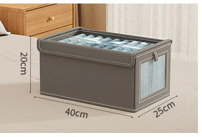 Large Foldable Canvas Storage Box With Clear Window Organize And Store Clothing SpaceSaving Home Cl 8