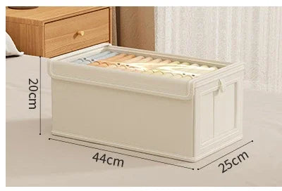 Large Foldable Canvas Storage Box With Clear Window Organize And Store Clothing SpaceSaving Home Cl 7