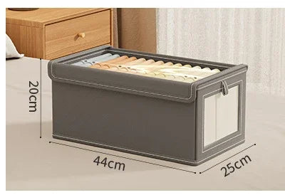 Large Foldable Canvas Storage Box With Clear Window Organize And Store Clothing SpaceSaving Home Cl 9
