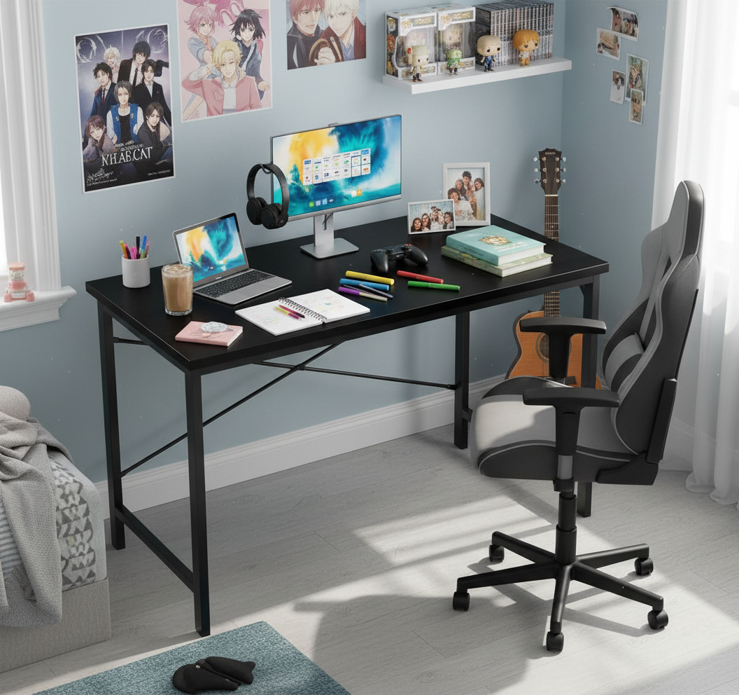 Sturdy Home Office Table For Dorms And Small Rooms Compact Computer Desk For Students 4
