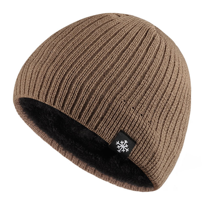Windproof And Warm Autumn And Winter Thick Wool Blended Knitted Hats For Men And Women Outdoor Wear 4
