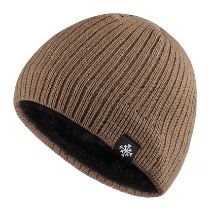 Windproof And Warm Autumn And Winter Thick Wool Blended Knitted Hats For Men And Women Outdoor Wear 4
