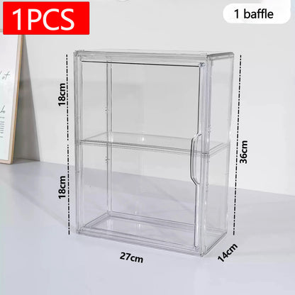 New Labubu Storage Box Transparent Acrylic Display Boxes Dustproof Doll Figure Organizer Blind Box  6