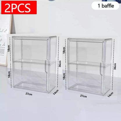 New Labubu Storage Box Transparent Acrylic Display Boxes Dustproof Doll Figure Organizer Blind Box  7