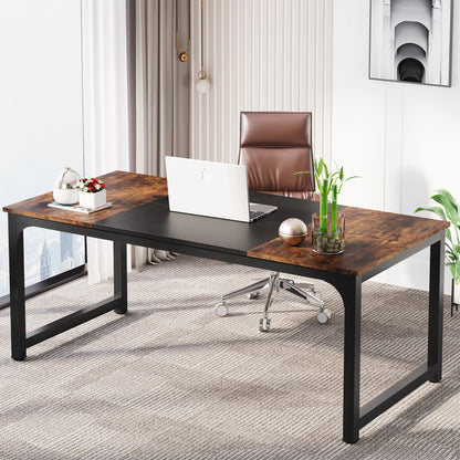 Large Office Desk Computer Table Tribesigns Modern Writing Desk Workstation For Home Offices Study  1